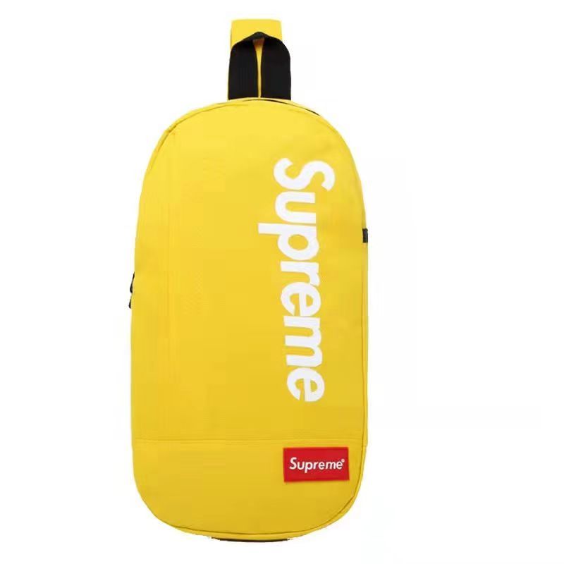 yellow pup one-shoulder slant bag